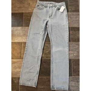 Weekday Voyage Women's High Straight Jeans, 29/32, 100% Cotton, New, Faux Fur